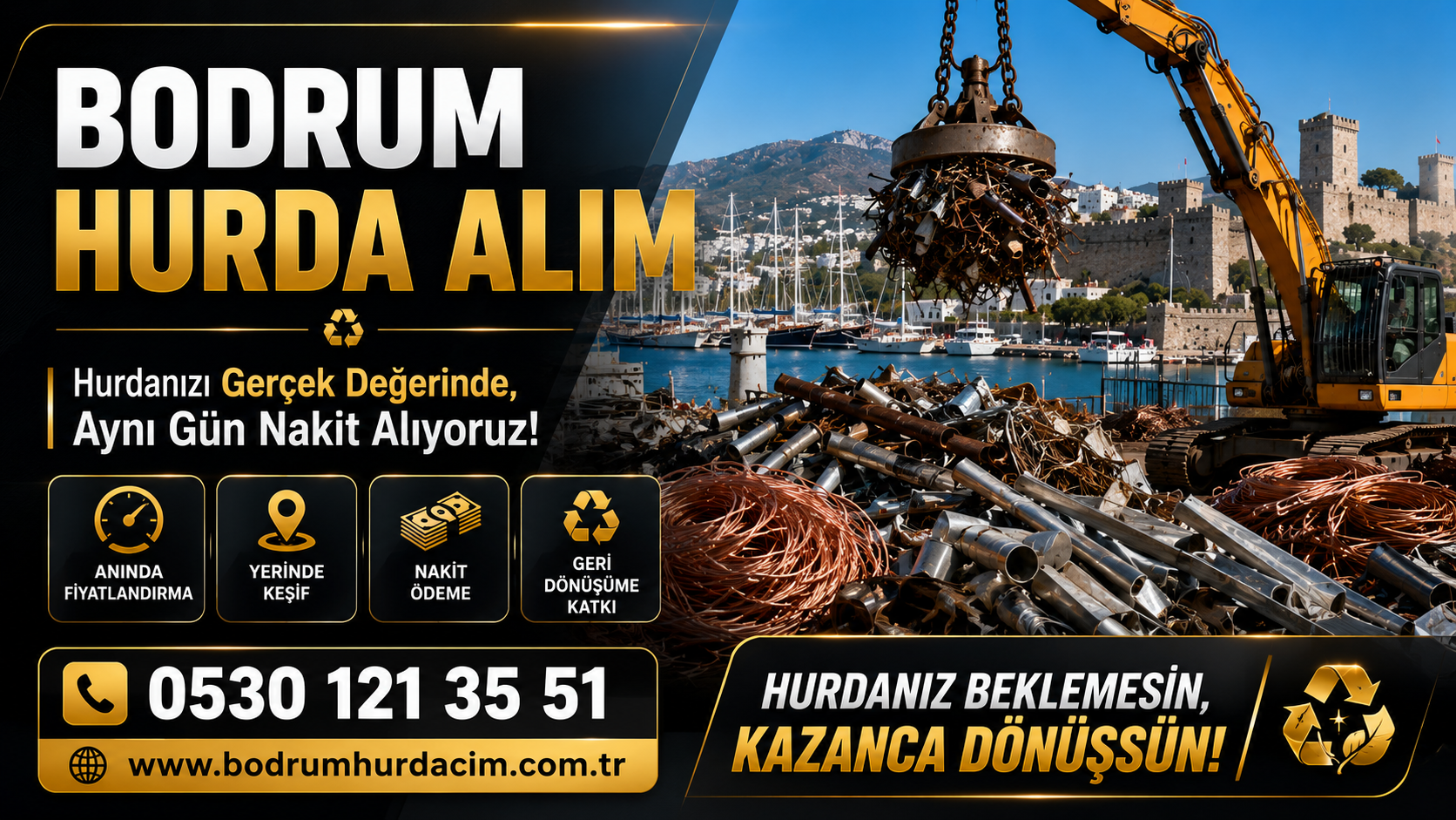 Bodrum hurda alımı - yerinde tartım ve nakit ödeme