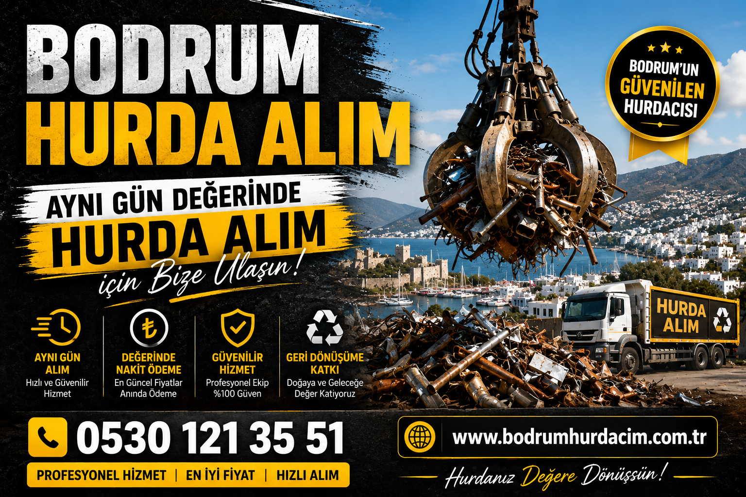 Bodrum hurdacı - hurda toplama ve nakliye hizmeti